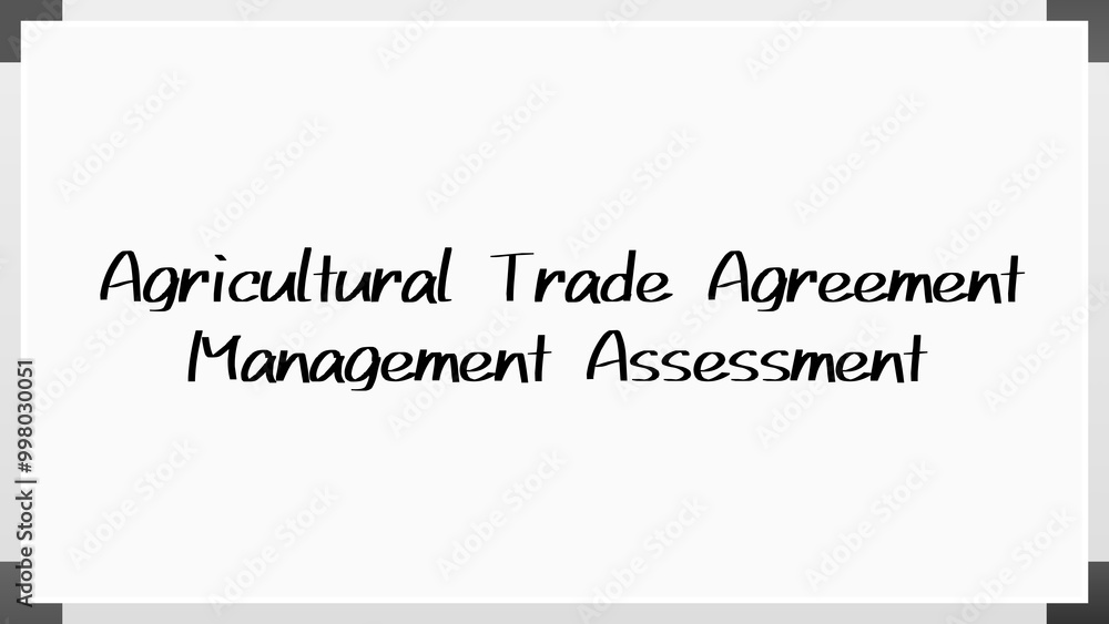 Agricultural Trade Agreement Management Assessment のホワイトボード風イラスト Agricultural Trade Agreement Management Assessment のホワイトボード風イラスト