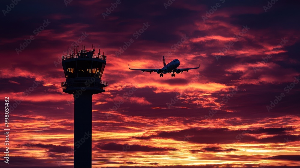 The Airplane Overhead at Sunset The Airplane Overhead at Sunset