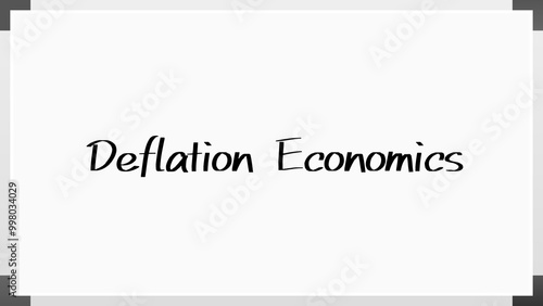 Deflation Economics のホワイトボード風イラスト