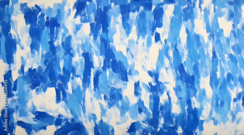 Abstract blue and white painting background texture