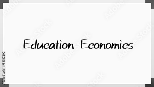 Education Economics のホワイトボード風イラスト