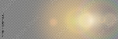 Magic effect of glare and light. On a transparent background.