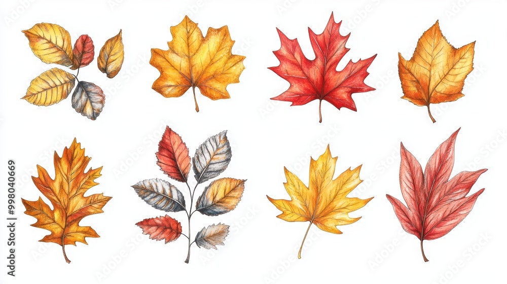 autumn leaf doodles, a charming set of fall leaf drawings on white background to elevate your autumn-inspired projects and design works autumn leaf doodles, a charming set of fall leaf drawings on white background to elevate your autumn-inspired projects and design works