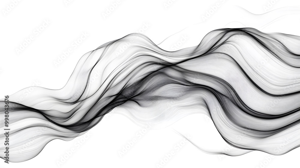 A flowing abstract design featuring wavy, black lines against a white background, creating a sense of motion and fluidity. A flowing abstract design featuring wavy, black lines against a white background, creating a sense of motion and fluidity.