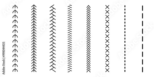Sewing brush set. Sew stitch.