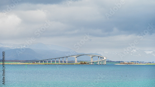 stokmarknes bridge, Vesteralen Islands, Norway photo