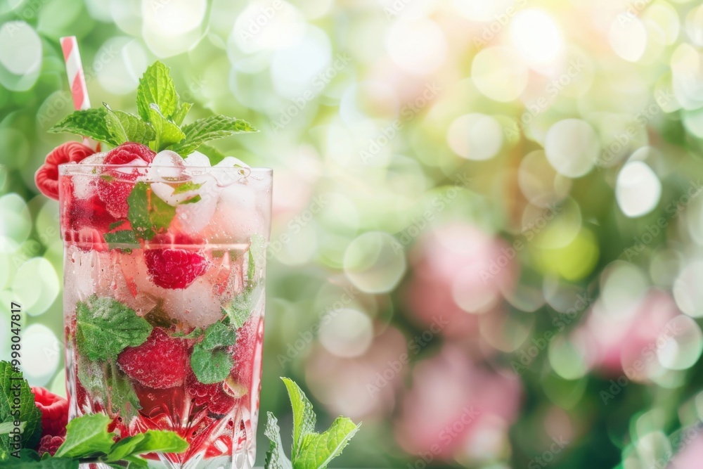 Refreshing Raspberry Mojito with Mint and Ice for a Perfect Summer Cocktail Inspiration Refreshing Raspberry Mojito with Mint and Ice for a Perfect Summer Cocktail Inspiration