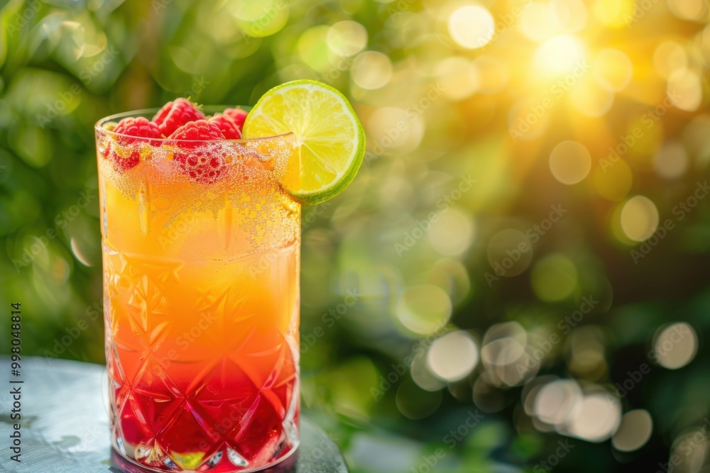 Refreshing Tropical Cocktail with Raspberry and Lime for a Perfect Layered Summer Drink Inspiration Refreshing Tropical Cocktail with Raspberry and Lime for a Perfect Layered Summer Drink Inspiration