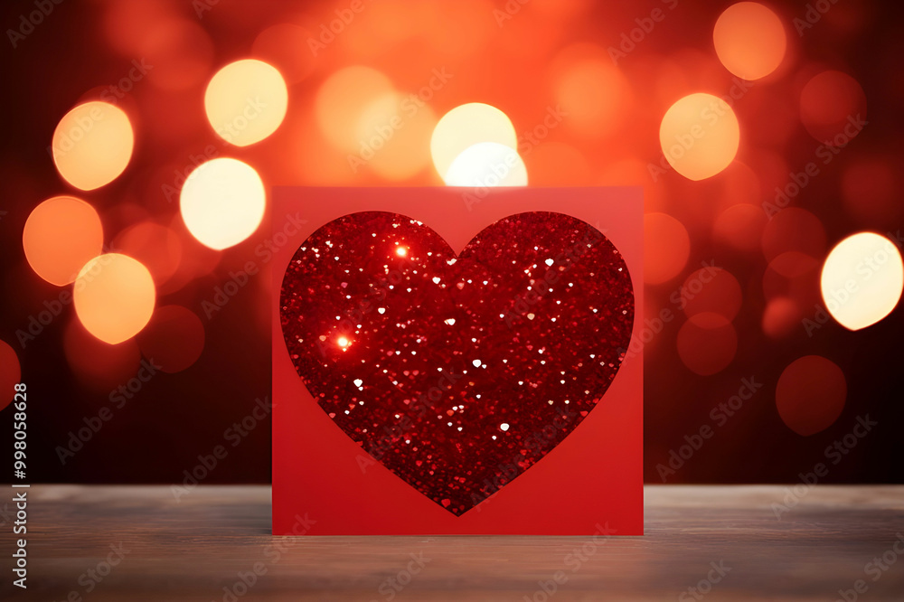 red heart bokeh background valentine day greeting card red heart bokeh background valentine day greeting card