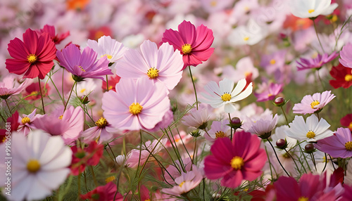 Cosmos beauty flowers