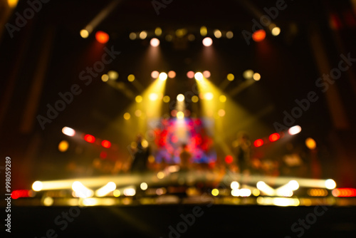 Defocused blurred concert