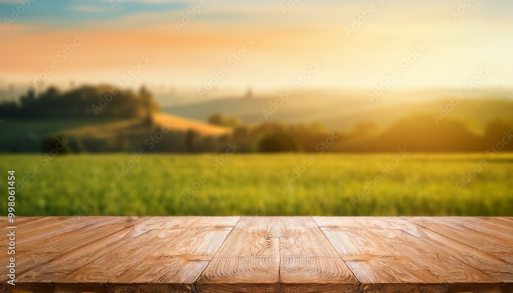 Wood tabletop on sunny farm background. Empty countertop in nature for product. Podium mockup food presentation template.
Wood tabletop on sunny farm background. Empty countertop in nature for product. Podium mockup food presentation template.