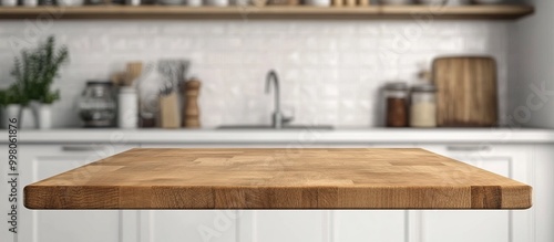 Wooden Countertop in a Kitchen