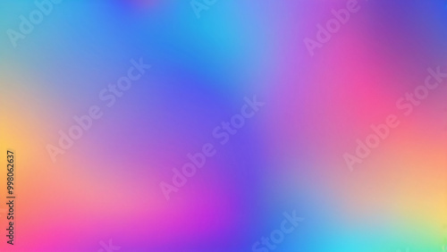 Grainy gradient bright holographic background, abstract soft textures