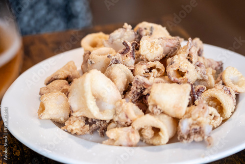 Andalusian style squid, D’TAPAS, Palamós, Girona, Catalonia, Spain