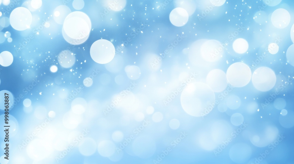 A serene holiday abstract light blue background with gentle bokeh lights and soft glowing effects, ideal for festive designs A serene holiday abstract light blue background with gentle bokeh lights and soft glowing effects, ideal for festive designs