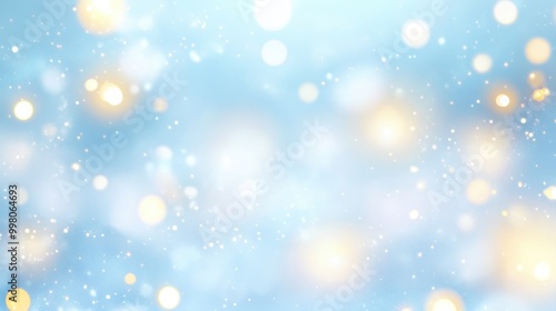 Obraz na płótnie A beautiful light blue holiday abstract background featuring subtle sparkles and glowing lights, perfect for festive design projects w salonie