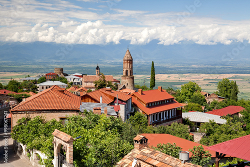 Sighnaghi Kakheti Georgia Alazani Valley. View of St. George's Church.