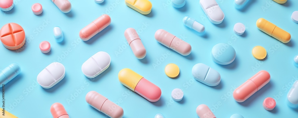 Pharmacist's Delight: Prescription Pads and Capsules Pattern - 3D Illustration with a Pharmacy Vibe Pharmacist's Delight: Prescription Pads and Capsules Pattern - 3D Illustration with a Pharmacy Vibe