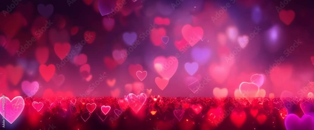 custom made wallpaper toronto digitalMovement of Animated Hearts Flying Upwards on a Love and Valentine's Day Theme