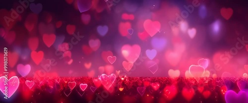Wallpaper Mural Movement of Animated Hearts Flying Upwards on a Love and Valentine's Day Theme Torontodigital.ca