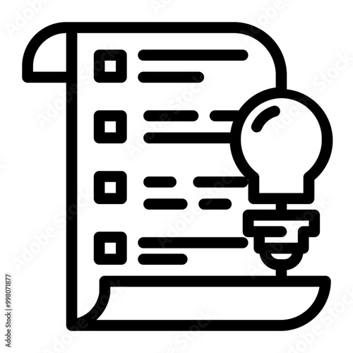 list of intellectual property ideas line icon