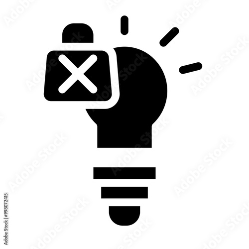 intellectual property denied solid icon