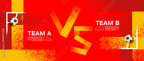 Soccer bannerTemplate , Football banner, VS , match day, layout design.