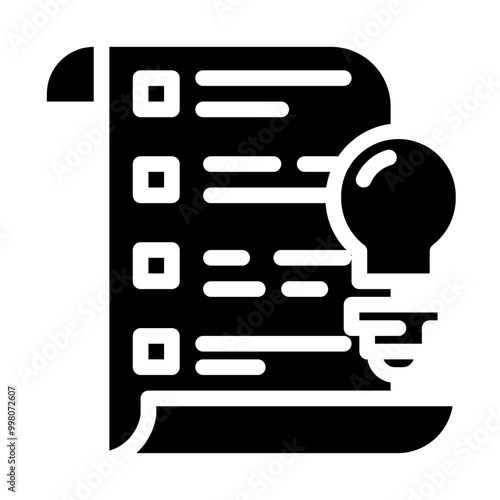 list of intellectual property ideas solid icon