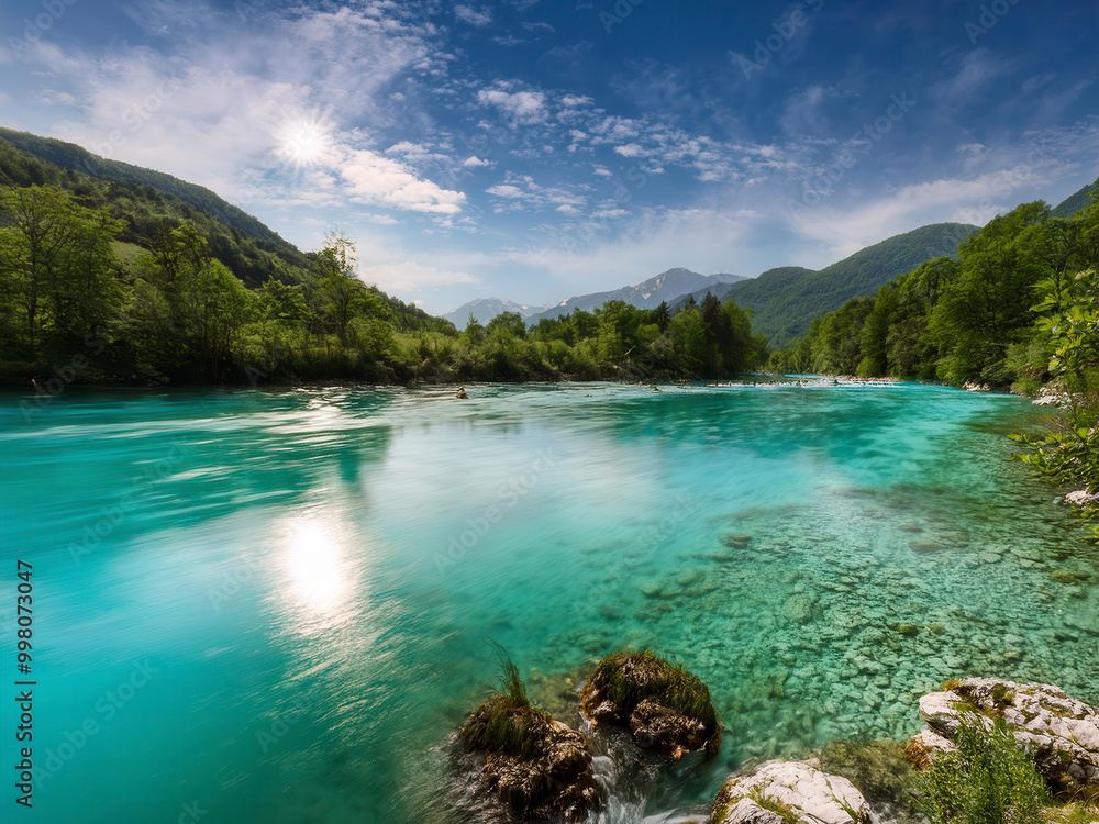 river in the mountains