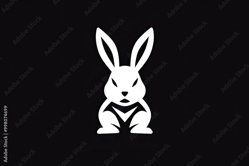 Beautiful Rabbit Logo, Rodent Animal Design for Your Corporate and Business Graphic Resource or Creative Project, Ai Generative Beautiful Rabbit Logo, Rodent Animal Design for Your Corporate and Business Graphic Resource or Creative Project, Ai Generative