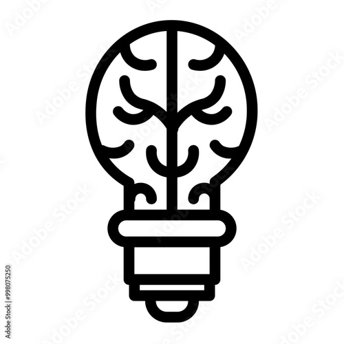 lamp intellectual property line icon