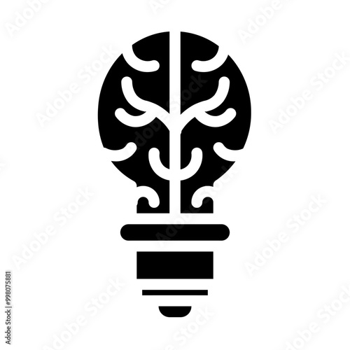 lamp intellectual property solid icon