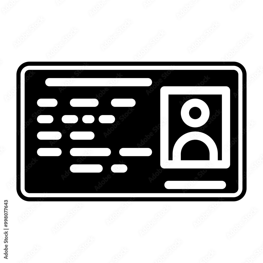 workers identification glyph icon workers identification glyph icon