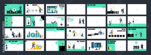 Vector illustration. Infographic. Team of people, Businessmen planning business presentations, financial success, powerpoint, launching a new project. Design template elements, background, set