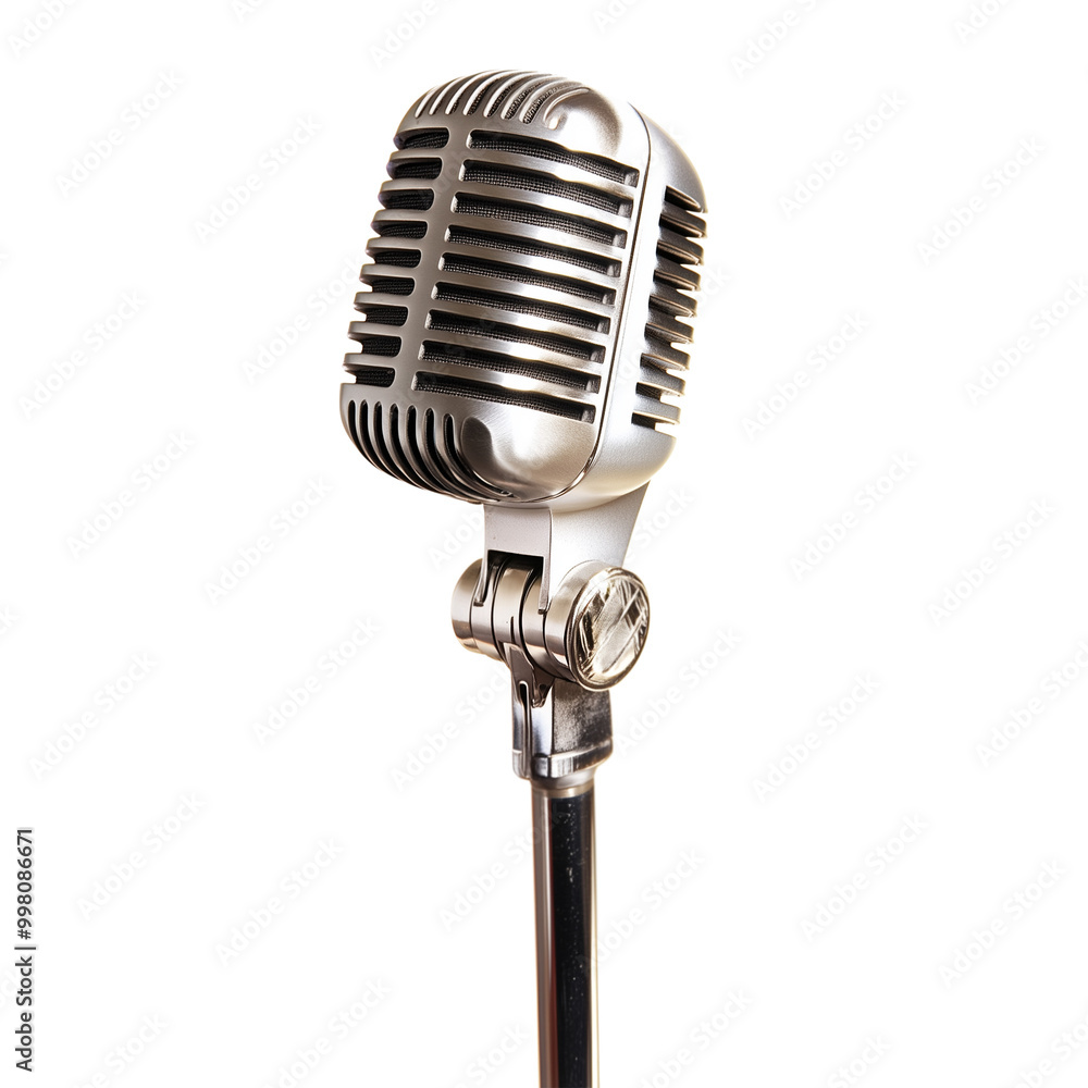 Fototapeta premium Microphone isolated on transparent background