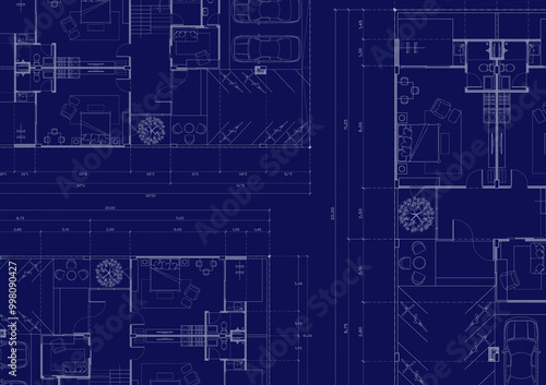 Floor plan designed building on the drawing.