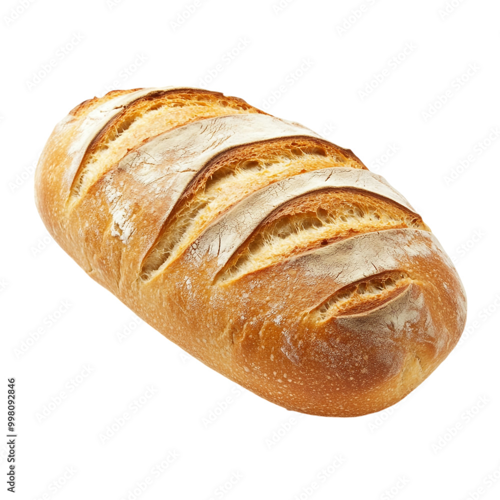 A loaf of bread isolated on a transparent background in 8K resolution A loaf of bread isolated on a transparent background in 8K resolution
