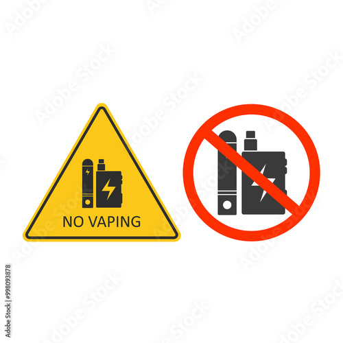 No vaping sign on white background. Vector illustration.