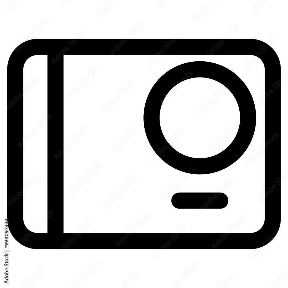 Camera pocket icon outline style. Simple photography symbol vector illustration. Camera pocket icon outline style. Simple photography symbol vector illustration.
