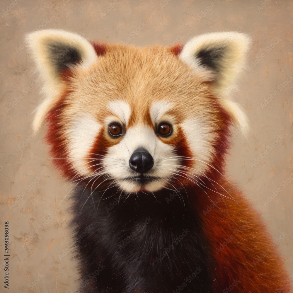 A realistic portrait of a red panda with expressive features. A realistic portrait of a red panda with expressive features.