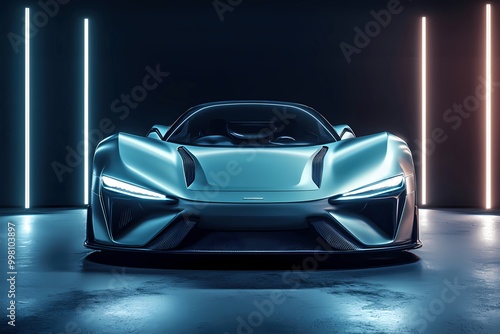 Electric sports car view