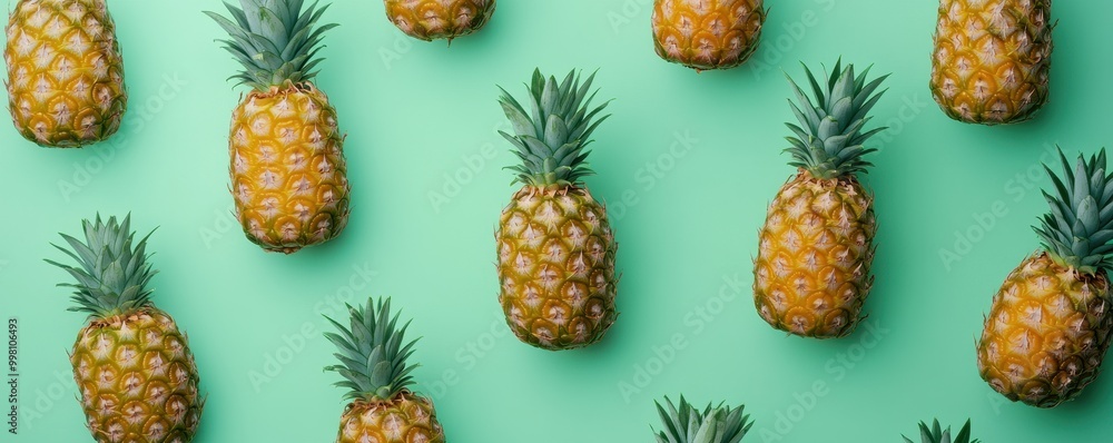Seamless pattern with Pineapple on color background,Tropical abstract background,Fashion ideal for summery designs and projects,Poster Wallpaper Poster Design. Seamless pattern with Pineapple on color background,Tropical abstract background,Fashion ideal for summery designs and projects,Poster Wallpaper Poster Design.