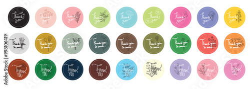 set of thankyou label sticker and invitation card templates. rsvp