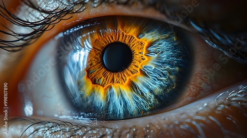 Captivating Iris A Mesmerizing Extreme Close Up of the Human Eye