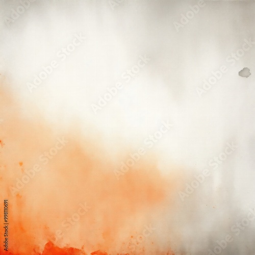 Gray and Orange Textured Vintage Grunge Watercolor Background