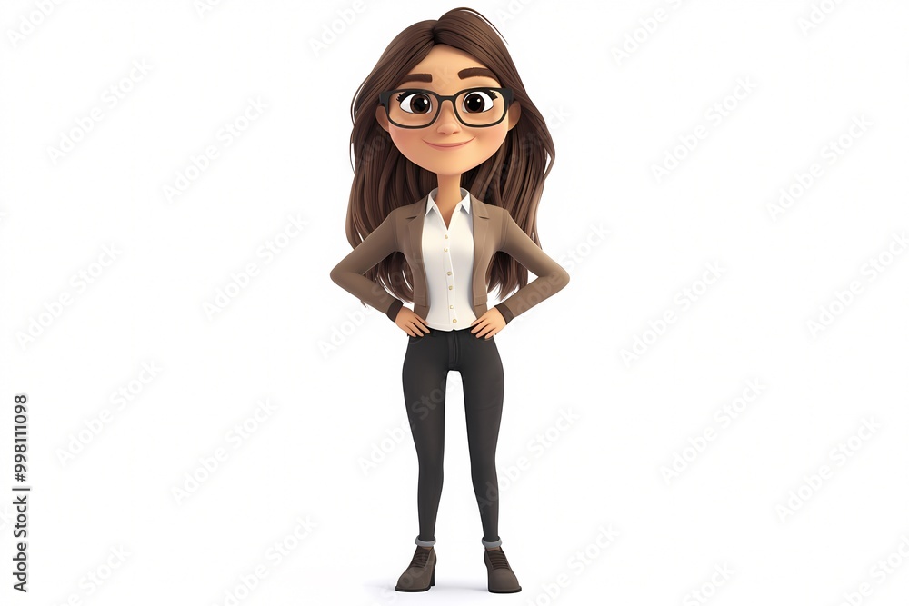 Fototapeta premium Virtual image of a female interior designer