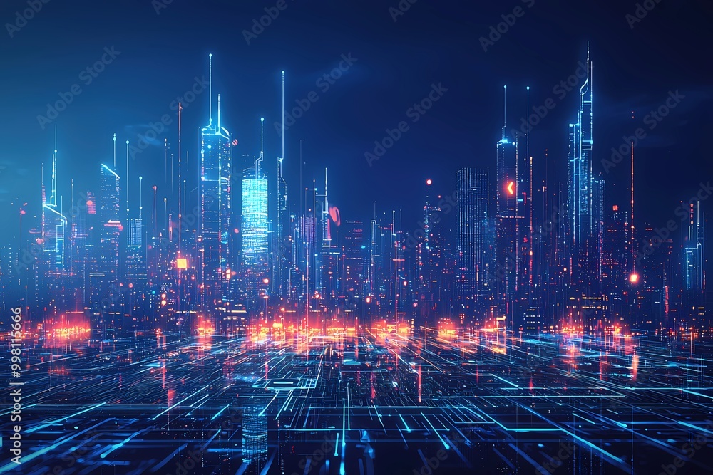 Fototapeta premium Future Cityscape