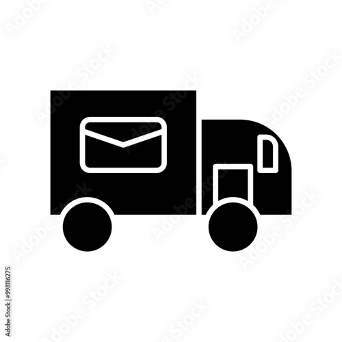 delivery truck glyph icon