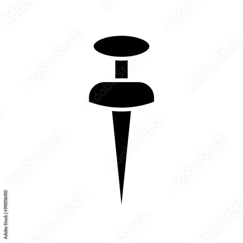 push pin glyph icon